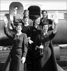 vintage flight attendants - stewardesses via Tumblr Meme Template