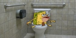 Bathroom spongegar Meme Template