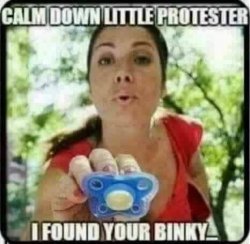 protestor binky Meme Template