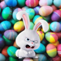 Angry Easter Bunny Snowball Meme Template
