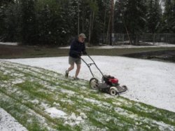 mowing snow Meme Template