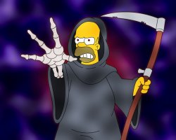 Homer Simson Grim Reaper Meme Template