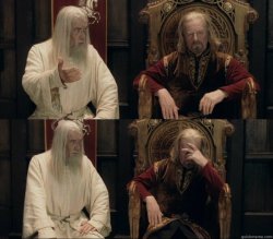 Gandalf and Theoden facepalm Meme Template