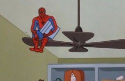 spiderman - the floor is lava template Meme Template