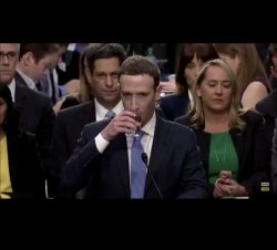 Zuckerberg likes water Meme Template