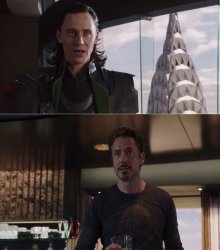 Loki & Iron Man Meme Template