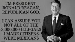 Ronald Reagan grants 3 million illegals citizenship Meme Template