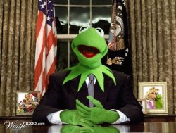 Kermit The Frog President Meme Template
