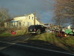 new york trash house messy yard redneck condemned Meme Template