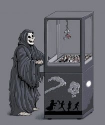 Grim Reaper Claw Machine Meme Template