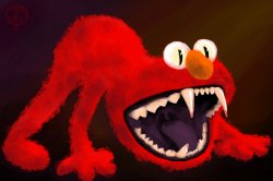 nightmare elmo Meme Template