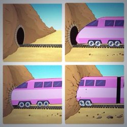 Train tunnel Meme Template