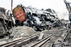Trump train wreck Meme Template