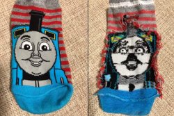 Thomas the Train, before and after Meme Template