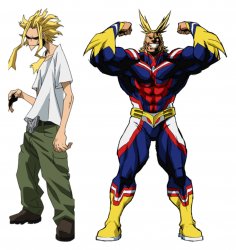 My Hero Academia All Might Weak vs Strong Meme Template