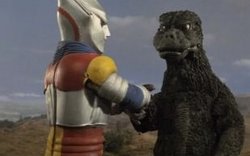 Godzilla and Jet Jaguar Meme Template