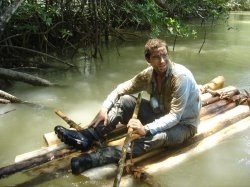 Bear Grylls boat river Meme Template