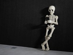 skeleton waiting for text message Meme Template