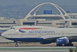 British Airways jetliner at LAX (Los Angeles Int'l Airport, Cali Meme Template