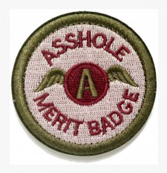 Asshole merit badge Meme Template