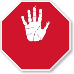Stop Sign Blank Palm Hand Meme Template