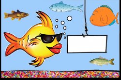 Aquarium of Cartoon Fish Meme Template