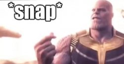 Thanos snap Meme Template