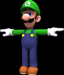 Luigi T Pose Meme Template