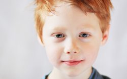 calm and content redheaded young boy Meme Template