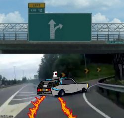 Exit 12 DeLorean Meme Template