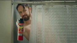 Man in Shower Spraying Raid Meme Template