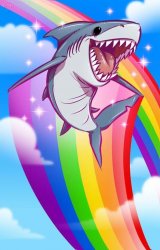 Gay shark Meme Template