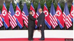 Kim Trump Handshake Meme Template