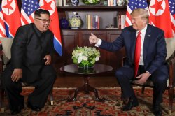 Trump-Kim thumbs up Meme Template