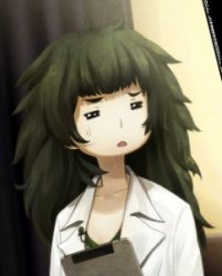 a dark haired girl from steins;gate anime or something Meme Template