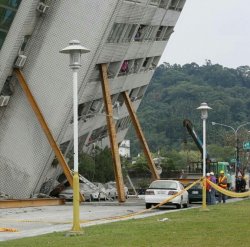 Falling building held up with sticks Meme Template