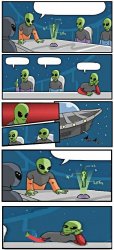 Alien Meeting Promotion Meme Template