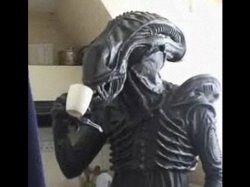 Alien cup 'o joe Meme Template