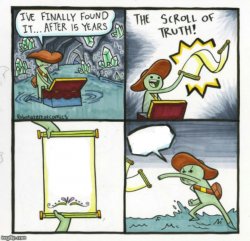 Scroll of Truth -Double Blank Meme Template