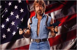 Chuck Norris 'merica Meme Template