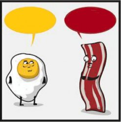 Bacon and Egg Cartoon Meme Template