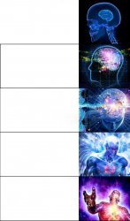 Expanding Brain (5 Templates) Meme Template