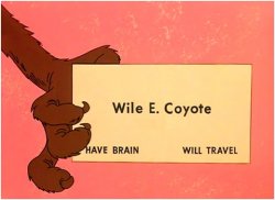 wile e coyote business card Meme Template