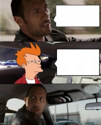 The Rock Driving: Futurama Fry Meme Template