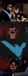 Nightwing and Batgirl Meme Template