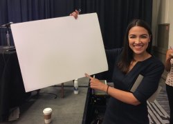 Ocasio Cortez Whiteboard Meme Template