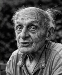Elderly Man BW Meme Template