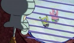 Squidward Looking Out the Window Meme Template