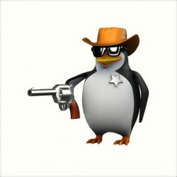 Shut up penguin gun Meme Template