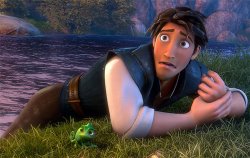 flynn rider why is he smiling at me Meme Template